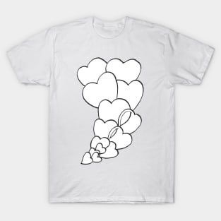 woven trail of hearts T-Shirt